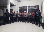 Antisipasi Gangguan Keamanan Pasca Pemungutan Suara, Personil Sat Samapta dan Brimob Laksanakan Patroli Bersama