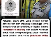 Pihak Polrestabes Semarang dan Oknum Wartawan Untuk Tidak Memperpanjang Kasus ini